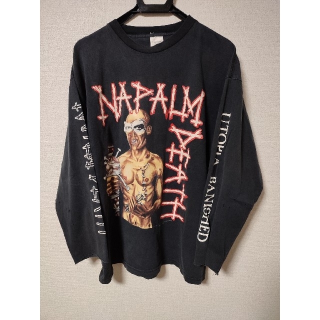 【値下げ不可】古着 90s Napalm Death メンズのトップス(Tシャツ/カットソー(七分/長袖))の商品写真