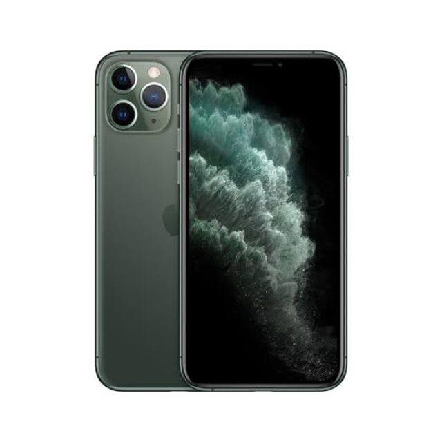 Apple(アップル)のiPhone11 pro 64GB Midnightgreen simフリー スマホ/家電/カメラのスマートフォン/携帯電話(スマートフォン本体)の商品写真