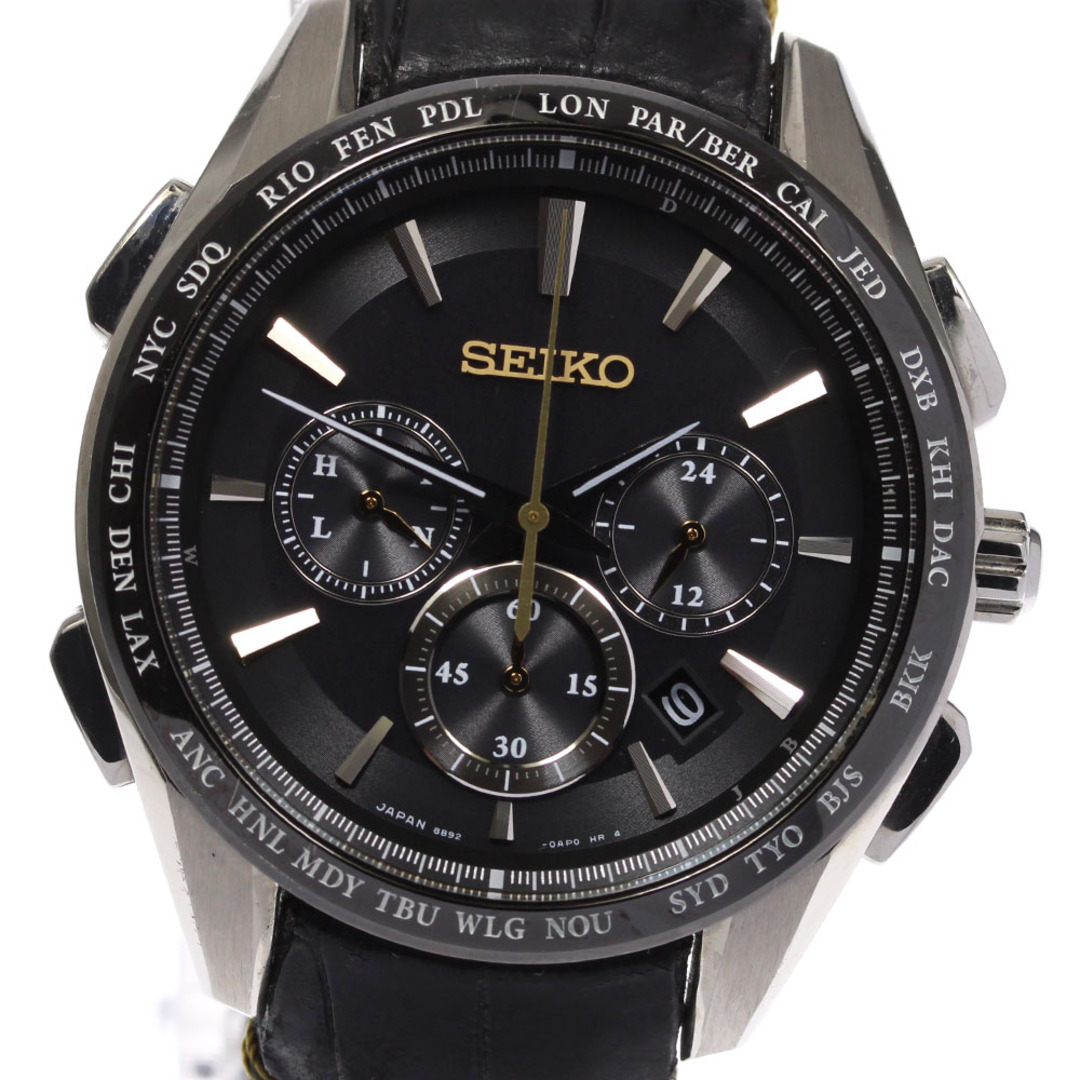 ※ベルト訳あり【SEIKO】セイコー ブライツ フライトエキスパート SAGA221/8B92-0AP0 ソーラー電波 メンズ約43mmベルトサイズ