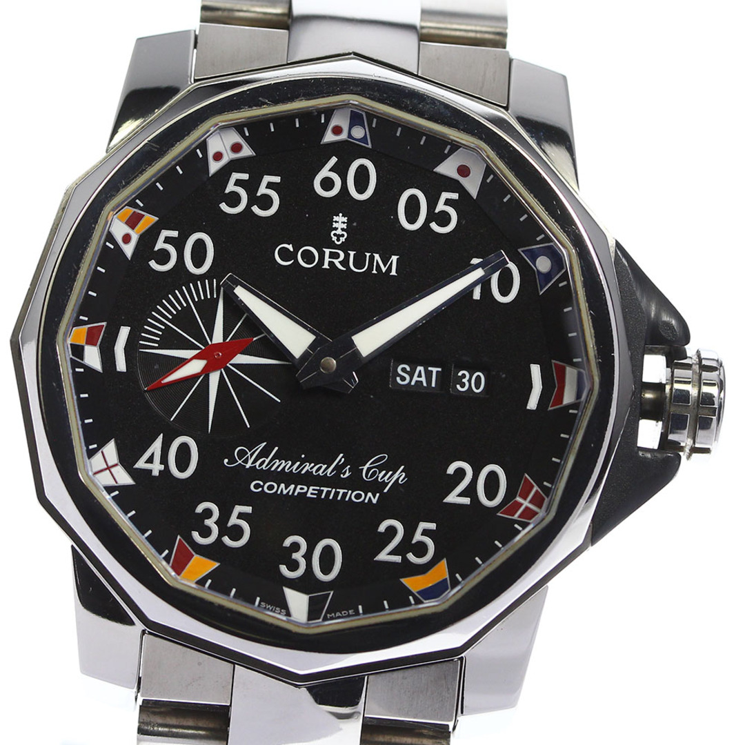 ☆訳あり【CORUM】コルム アドミラルズカップ コンペティション デイデイト 947.931.04/V700 AN12 自動巻き メンズ【ev20】