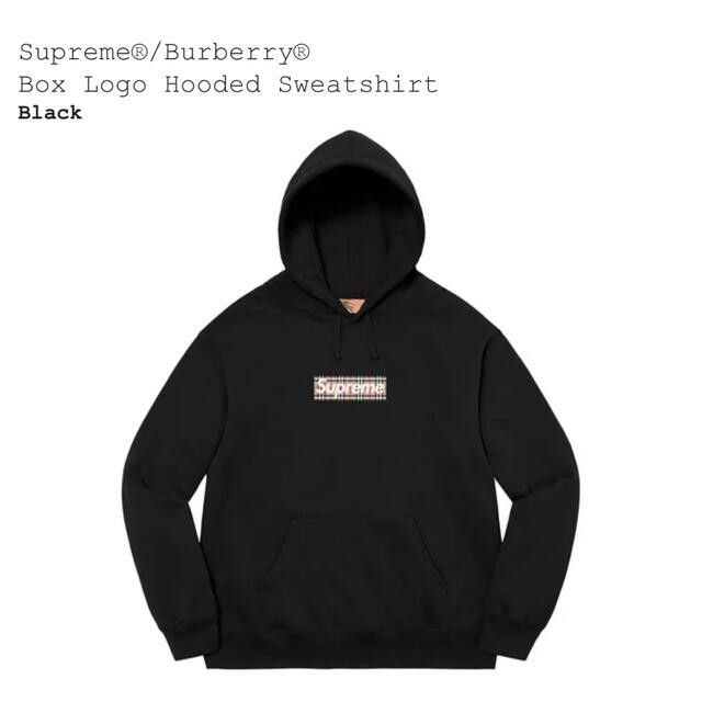 再入荷】 Supreme サイズL hooded Logo Box Burberry Supreme