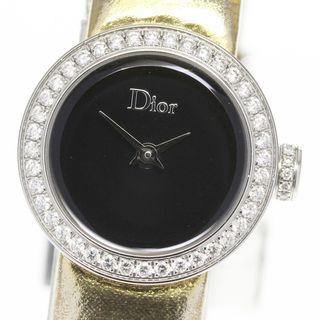 ディオール(Dior)のベルト訳あり☆【Dior】ディオール ラ ミニ ディ ドゥ ディオール ダイヤベゼル クォーツ レディース(腕時計)