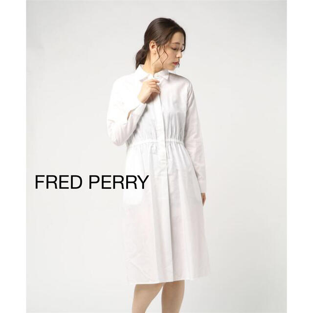FRED PERRY(フレッドペリー)のフレッドペリー シャツワンピースBack Pleated Shirt Dress レディースのワンピース(ひざ丈ワンピース)の商品写真