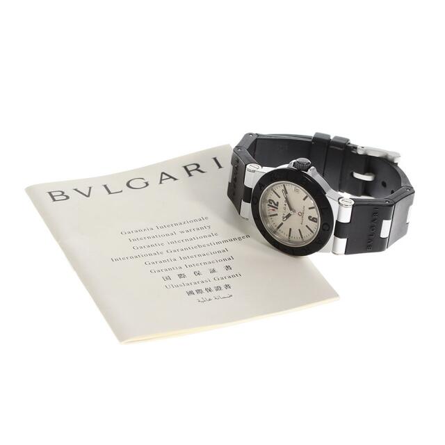 ベルト訳あり☆保証書付【BVLGARI】ブルガリ アルミニウム デイト