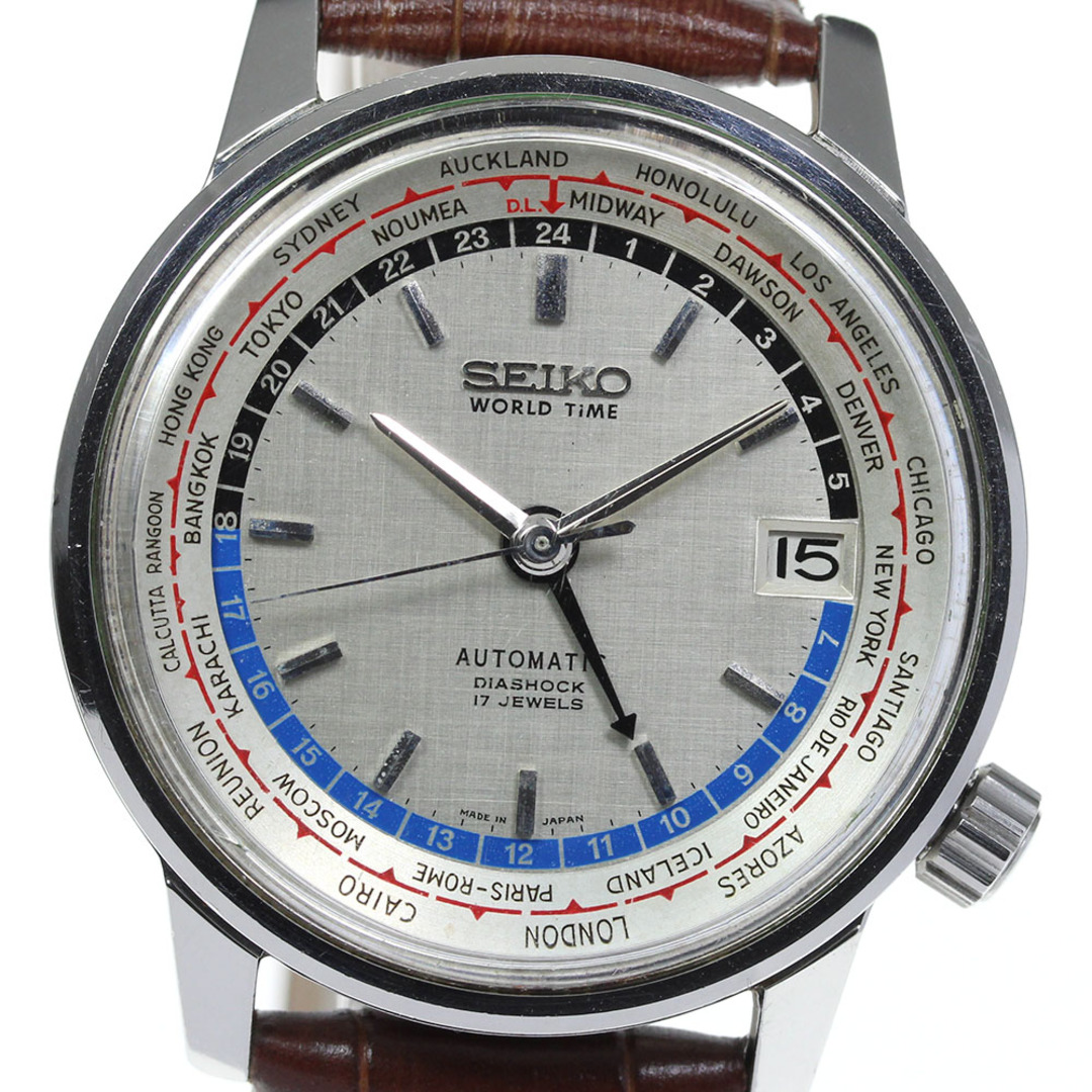 ☆訳あり【SEIKO】セイコー ワールドタイム  東京オリンピックモデル ヴィンテージ 6217-7000 自動巻き メンズ【ev20】