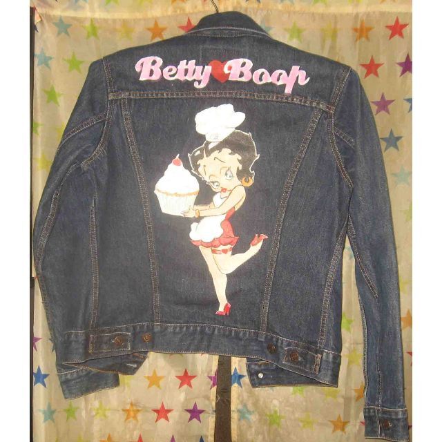 最新コレックション Betty Boop ベティちゃん 【レディース 手描き ワンピース専門店 Gジャン デニム ジーンズ 古着 ベティーちゃん ビンテージ デニムジャケット Gジャン/デニムジャケット