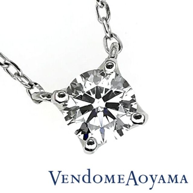 Vendome Aoyama(ヴァンドームアオヤマ)のヴァンドーム青山 プラチナ ダイヤモンド キャトル ネックレス 0.187ct レディースのアクセサリー(ネックレス)の商品写真