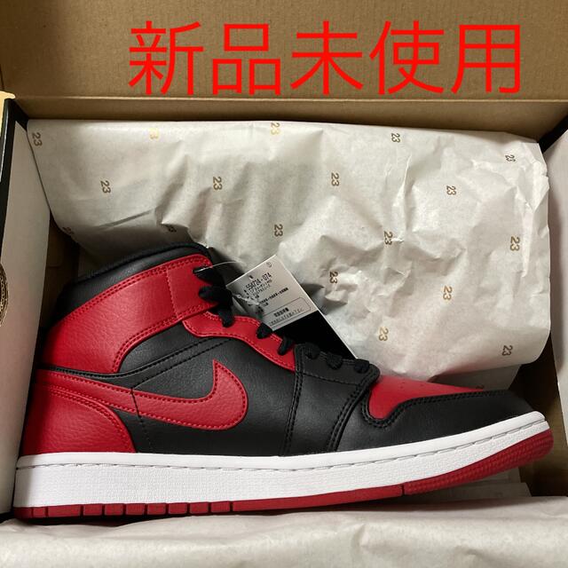 靴/シューズNike Air Jordan 1 Mid "Bred"