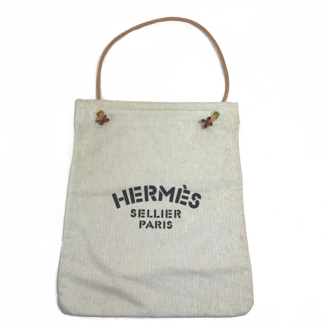 エルメス HERMES アリーヌ ワンショルダー 肩掛け ショルダーバッグ トワルシェブロン ナチュラル×ブラウン