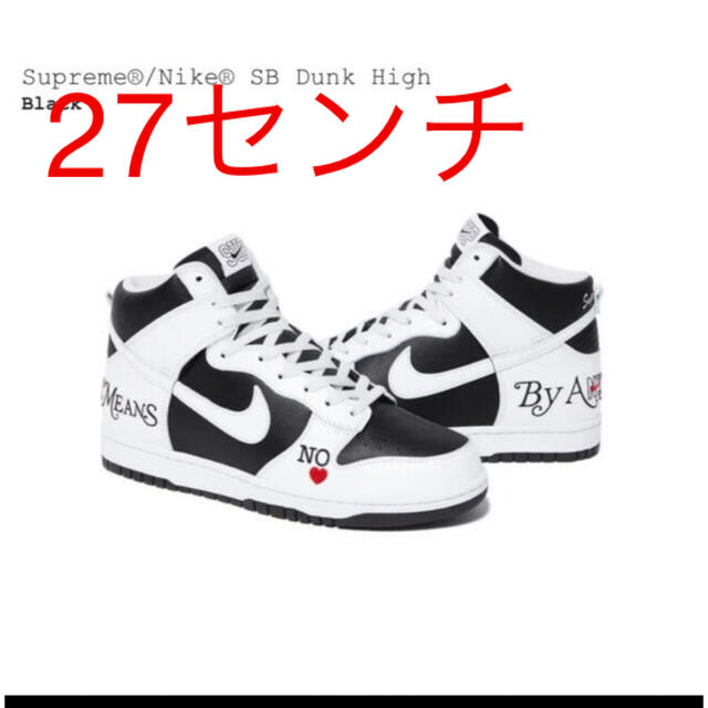 Supreme Nike SB Dunk High BLACK27 スニーカー