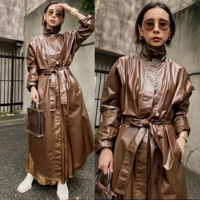 Ameri VINTAGE - Ameri【タグ付未使用品】春 レザー風 スタンド Ameri VINTAGE - Ameri【タグ付未使用品】春 レザー風 スタンド