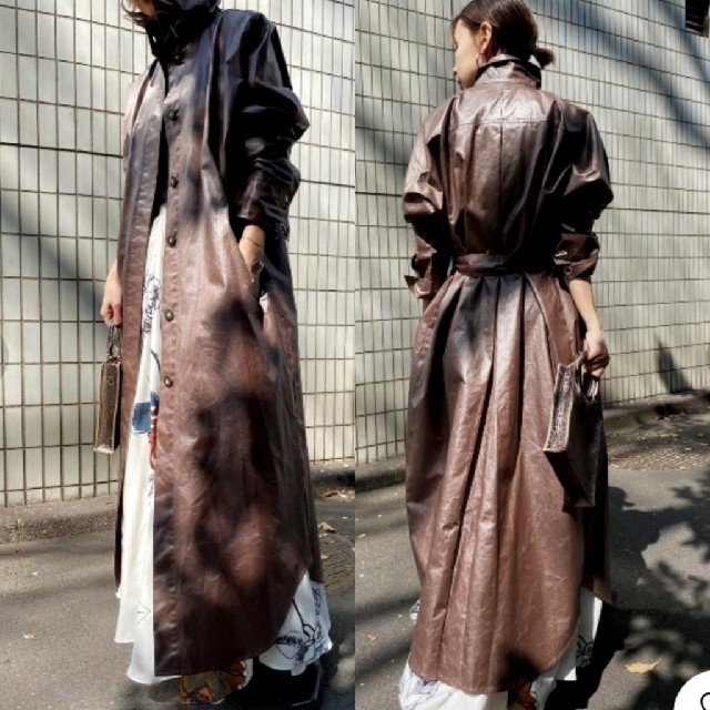 Ameri VINTAGE - Ameri【タグ付未使用品】春 レザー風 スタンド Ameri VINTAGE - Ameri【タグ付未使用品】春 レザー風 スタンド