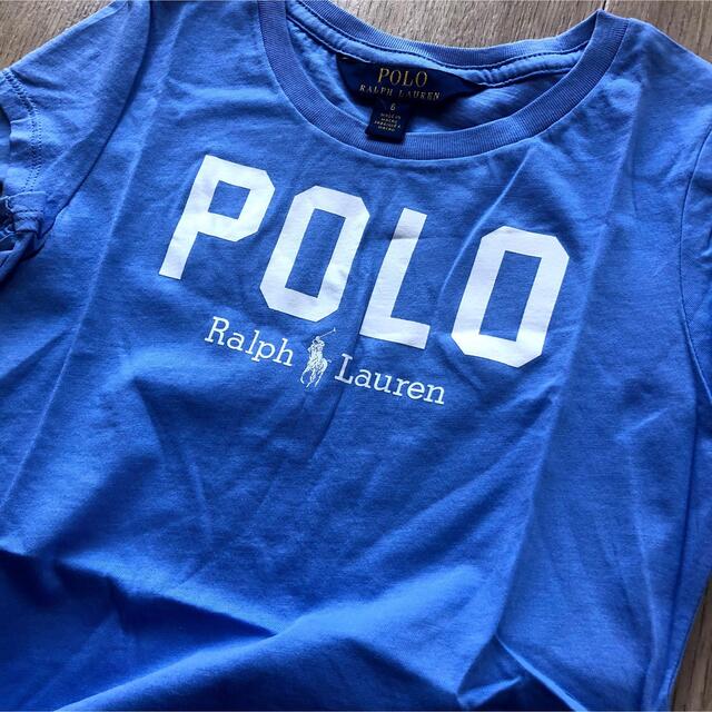 Ralph Lauren(ラルフローレン)のラルフローレン Tシャツ　ガールズ　130 女の子　キッズ　polo 水色　半袖 キッズ/ベビー/マタニティのキッズ服女の子用(90cm~)(Tシャツ/カットソー)の商品写真