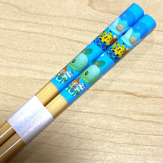 ポケモンお箸、ブルー、イエロー2点(カトラリー/箸)