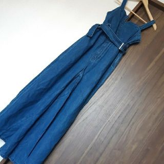 専用　デニム　オールインワン　ワイドパンツ　ブルー(オールインワン)