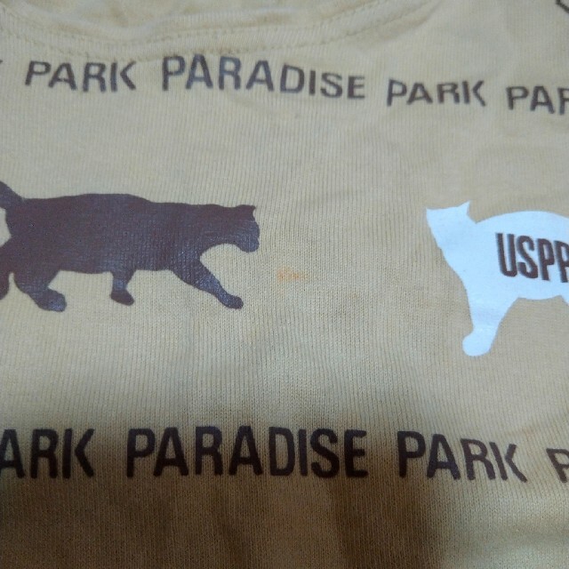 Ｌ0313 ＵＳＰＰ 猫　ねこ　プリント　長袖Tシャツ レディースのトップス(Tシャツ(長袖/七分))の商品写真