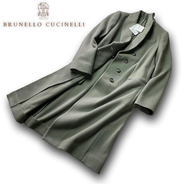 BRUNELLO CUCINELLI(ブルネロクチネリ)のF56★未使用★極上撥水カシミヤ100% ロングコート ブルネロクチネリ 42 レディースのジャケット/アウター(ロングコート)の商品写真