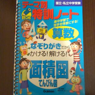 ガッケン(学研)のテ－マ別特訓ノ－ト算数面積図・てんびん図 国立・私立中学受験(人文/社会)