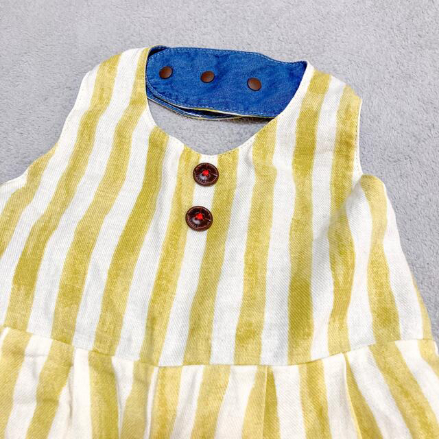 MARKEY'S(マーキーズ)のLastella ストライプサロペット70〜90cm キッズ/ベビー/マタニティのベビー服(~85cm)(ロンパース)の商品写真