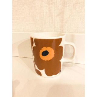 マリメッコ(marimekko)のマリメッコ マグカップ 250ml ウニッコ ブラウン×ブラック(食器)