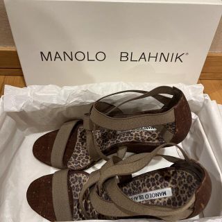 マノロブラニク(MANOLO BLAHNIK)のマノロブラニク新品サンダル36ハーフ(サンダル)