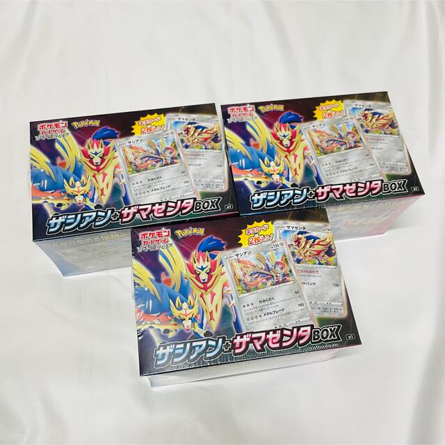 新到着 ポケモン - ポケモンカードゲーム ザシアン＋ザマゼンタBOX 3個 新品未開封 Box/デッキ/パック