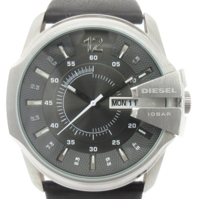 ディーゼル マスターチーフ 腕時計 DZ-1206 クオーツ 茶 シルバー系