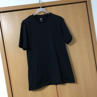 ユニクロ(UNIQLO)のユニクロ　DRY-EX 半袖Tシャツ　黒(Tシャツ/カットソー(半袖/袖なし))