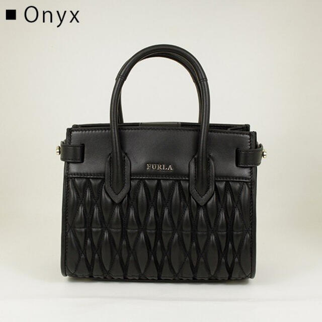 美品　FURLA フルラ PIN COMETA MINI ピン コメタ  黒レザー100%