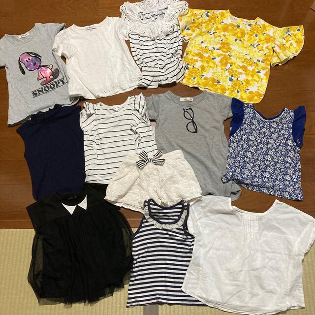 GLOBAL WORK(グローバルワーク)の女の子　まとめ売り　110 100 12着 キッズ/ベビー/マタニティのキッズ服女の子用(90cm~)(Tシャツ/カットソー)の商品写真