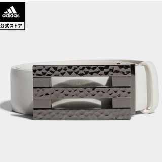 アディダス(adidas)の【新品】アディダス　ベルト　白　ホワイト　レザーベルト　3ストライプ　ゴルフ(その他)