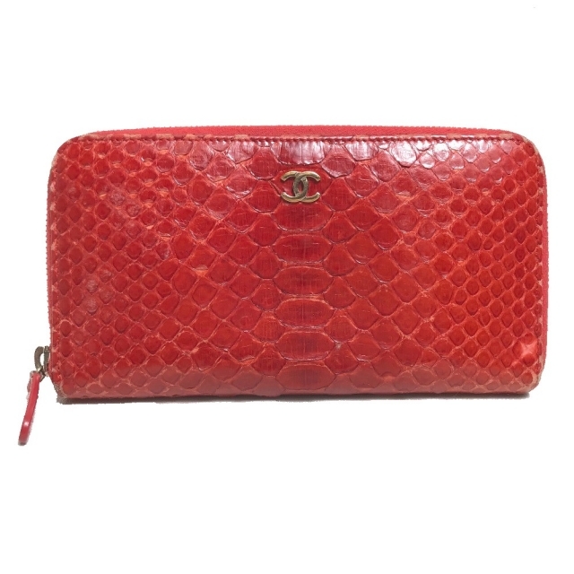 希少!!】 CHANEL - シャネル CHANEL CC ココマーク 長財布 パイソン
