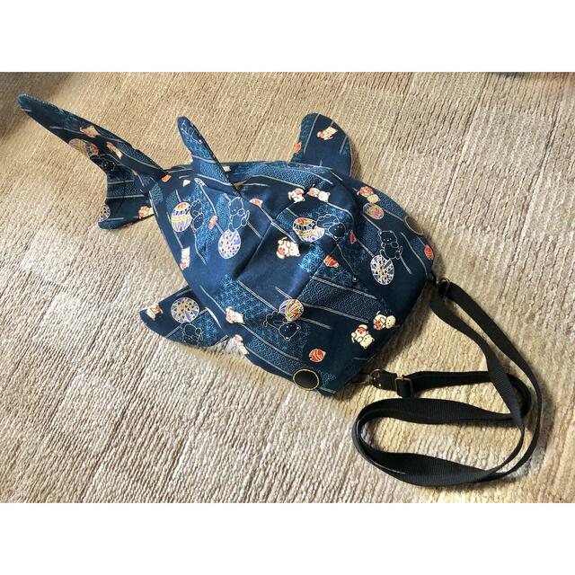 KASEI 小サメ 和柄 ジンベエザメ 紺 ショルダーバッグの通販 by KASEI 小サメ 和柄 ジンベエザメ 紺 ショルダーバッグの通販 by