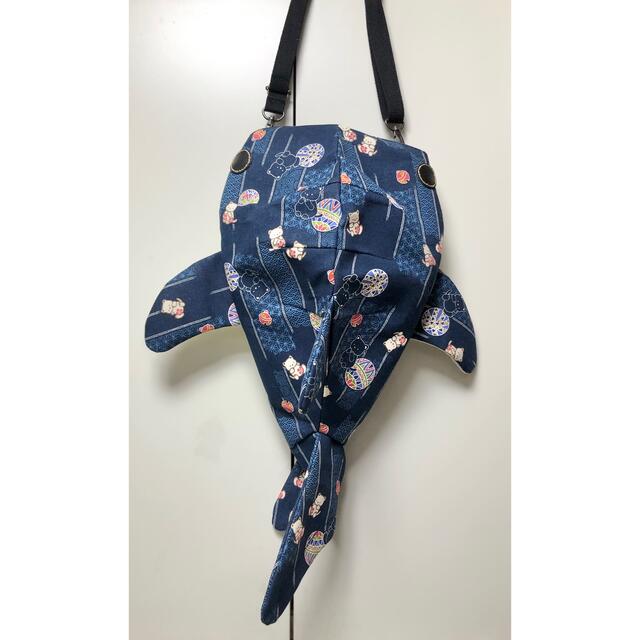 KASEI 小サメ 和柄 ジンベエザメ 紺 ショルダーバッグの通販 by KASEI 小サメ 和柄 ジンベエザメ 紺 ショルダーバッグの通販 by