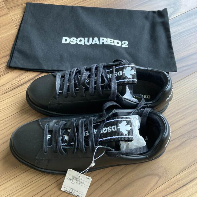 DSQUARED2 スニーカー　メンズ　黒　本革　レザー　本革