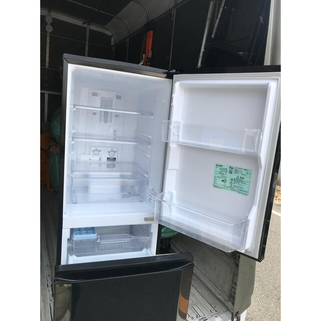 名古屋市郊外配送無料キャンペーン中 三菱 2ドア冷蔵庫 MR-P15Z-B - 冷蔵庫