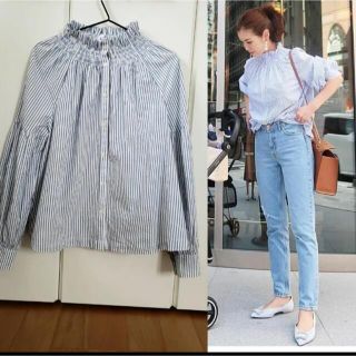 ギャップ(GAP)のUSED GAP women's ストライプ シャツ Sサイズ(シャツ/ブラウス(長袖/七分))