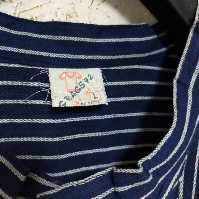 ANATOMICA(アナトミカ)のヴィンテージ　フィッシャーマンシャツ　デッドストック　L　ネイビー メンズのトップス(シャツ)の商品写真