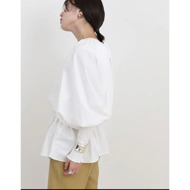 hormeホルメ  Mutton sleeve shirring blouse 2