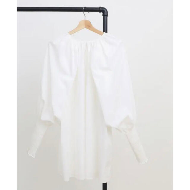 hormeホルメ  Mutton sleeve shirring blouse 3