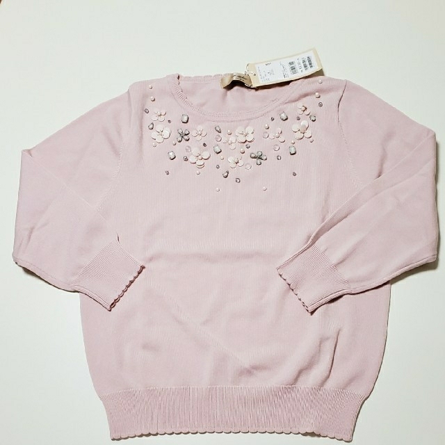 Maglie par ef-de(マーリエパーエフデ)のマーリエ　春　ビジューニット　ピンク新品 レディースのトップス(ニット/セーター)の商品写真