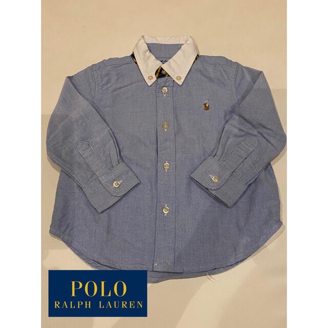 POLO RALPH LAUREN(ポロラルフローレン)のポロラルフローレン ベビー　長袖コットン オックスフォード シャツ キッズ/ベビー/マタニティのベビー服(~85cm)(シャツ/カットソー)の商品写真