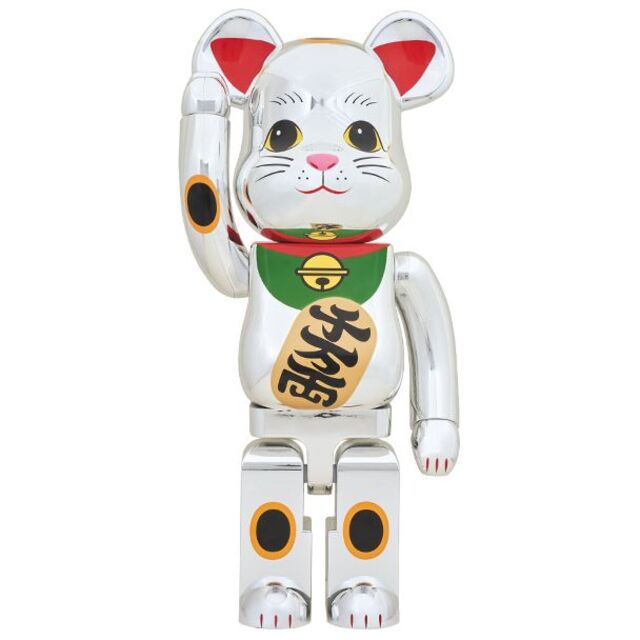 フィギュアBE@RBRICK 招き猫 銀メッキ 発光 1000％