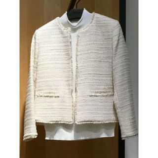 セオリーリュクス(Theory luxe)の新品タグ付き theory luxe 20SS ツイード ノーカラージャケット(ノーカラージャケット)