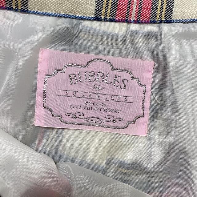 Bubbles(バブルス)のBubbles プリーツスカート　赤白　チェック レディースのスカート(ミニスカート)の商品写真