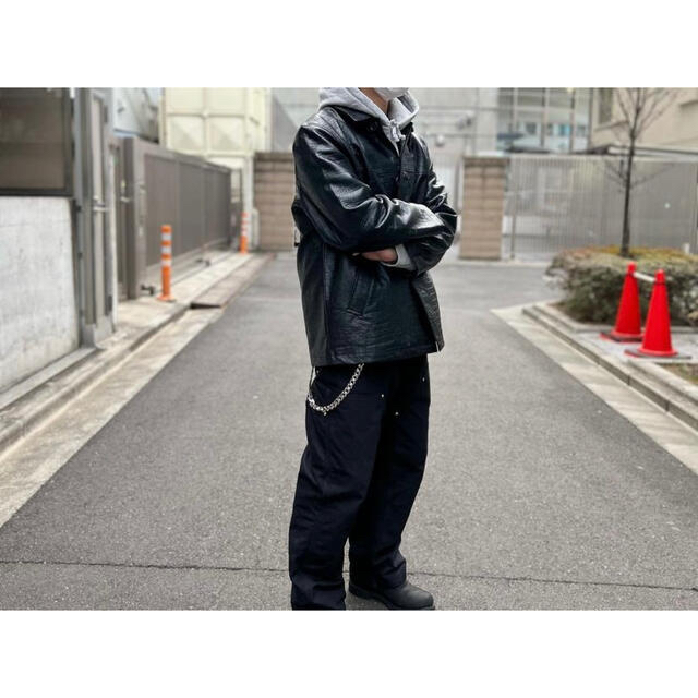 Supreme Faux Croc Car Coat Black M 22ss-