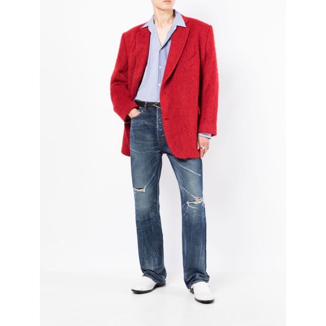 Martine rose Red Brushed Wrap Coat