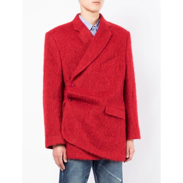 Martine rose Red Brushed Wrap Coat