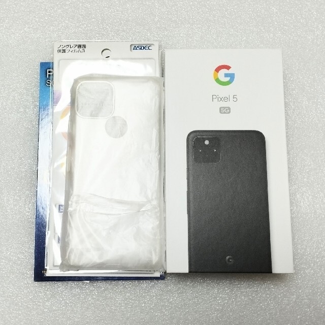 美品 Pixel5 SIMロック解除済み ソータセージ ケース・フィルム付き