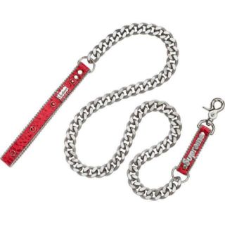 Supreme B.B. Simon Studded Dog Leash red